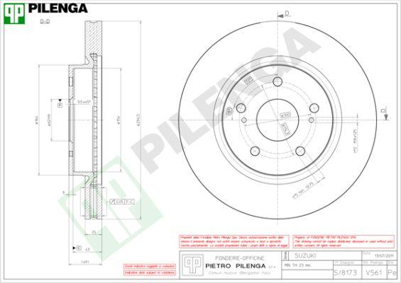 Pilenga V561 - Disque de frein cwaw.fr