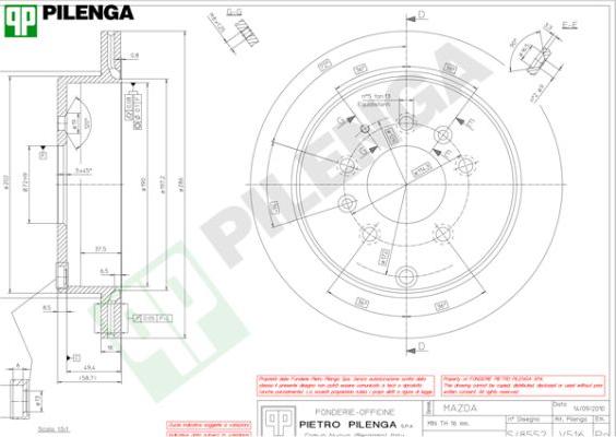 Pilenga V516 - Disque de frein cwaw.fr