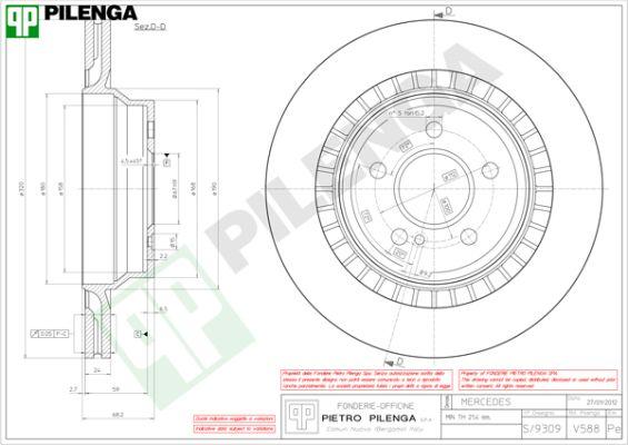 Pilenga V588 - Disque de frein cwaw.fr