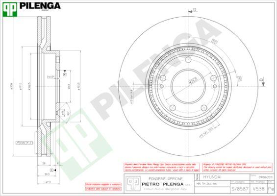 Pilenga V538 - Disque de frein cwaw.fr