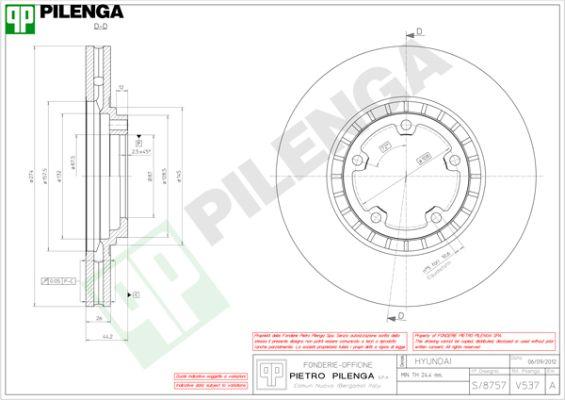 Pilenga V537 - Disque de frein cwaw.fr