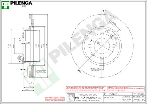 Pilenga V694 - Disque de frein cwaw.fr