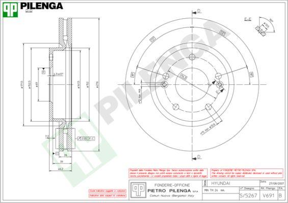 Pilenga V691 - Disque de frein cwaw.fr