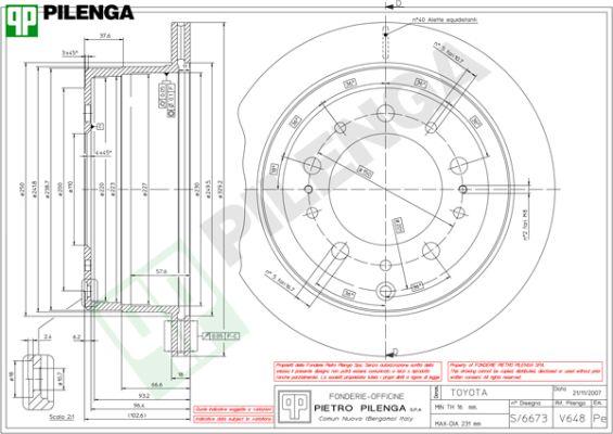 Pilenga V648 - Disque de frein cwaw.fr