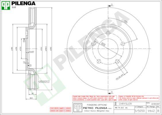 Pilenga V642 - Disque de frein cwaw.fr