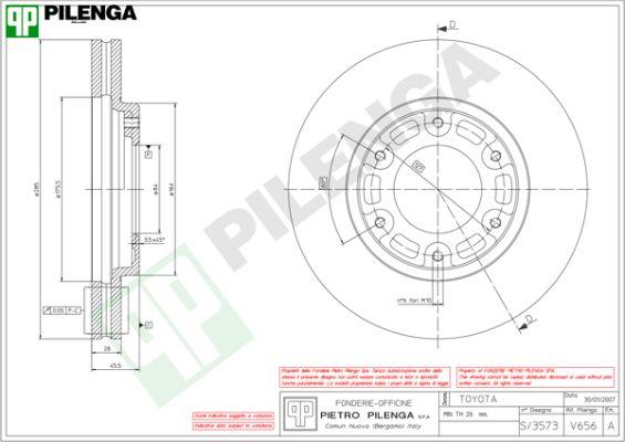 Pilenga V656 - Disque de frein cwaw.fr