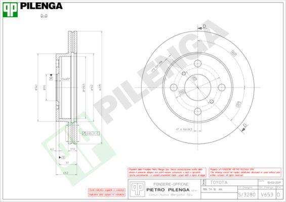 Pilenga V653 - Disque de frein cwaw.fr