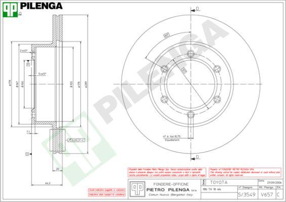 Pilenga V657 - Disque de frein cwaw.fr