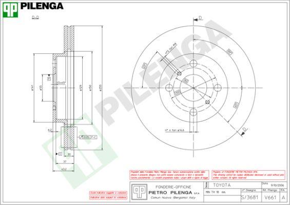 Pilenga V661 - Disque de frein cwaw.fr