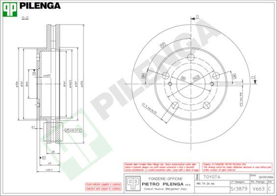 Pilenga V663 - Disque de frein cwaw.fr