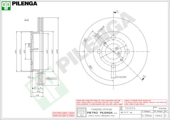 Pilenga V662 - Disque de frein cwaw.fr