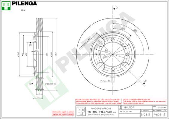 Pilenga V605 - Disque de frein cwaw.fr