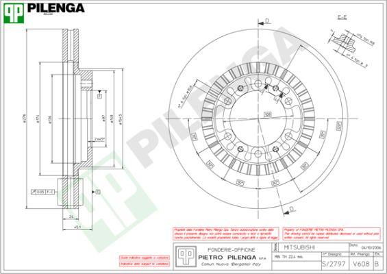 Pilenga V608 - Disque de frein cwaw.fr