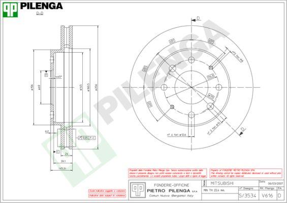 Pilenga V616 - Disque de frein cwaw.fr