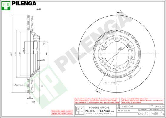 Pilenga V631 - Disque de frein cwaw.fr