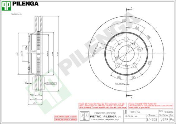 Pilenga V679 - Disque de frein cwaw.fr