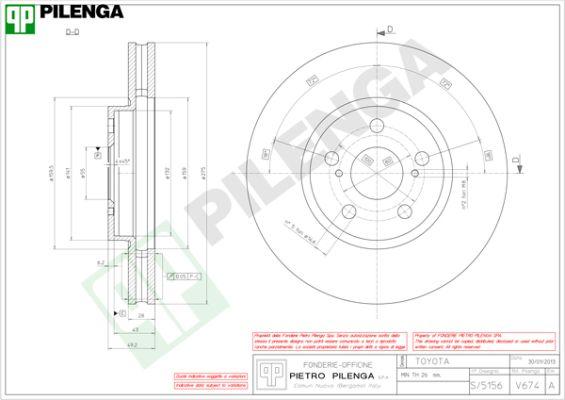 Pilenga V674 - Disque de frein cwaw.fr