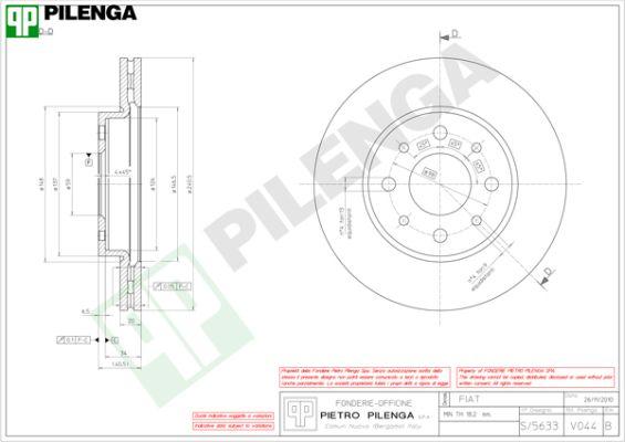 Pilenga V044 - Disque de frein cwaw.fr