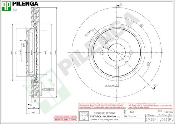 Pilenga V043 - Disque de frein cwaw.fr