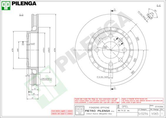 Pilenga V065 - Disque de frein cwaw.fr