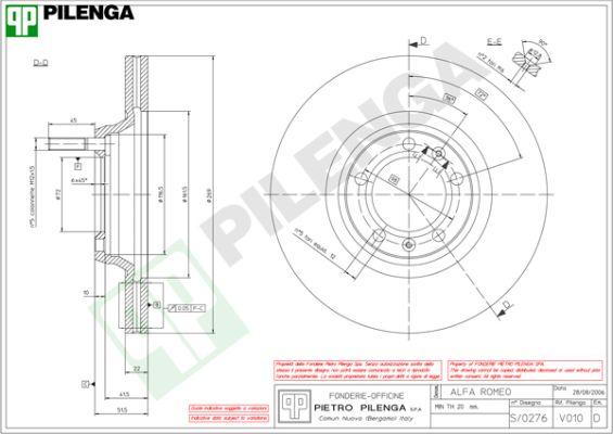 Pilenga V010 - Disque de frein cwaw.fr