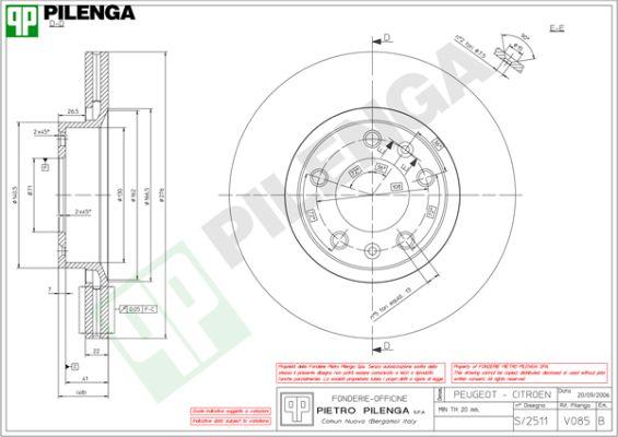 Pilenga V085 - Disque de frein cwaw.fr