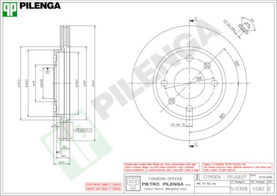 Pilenga V082 - Disque de frein cwaw.fr