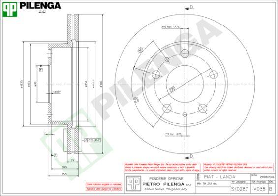 Pilenga V038 - Disque de frein cwaw.fr