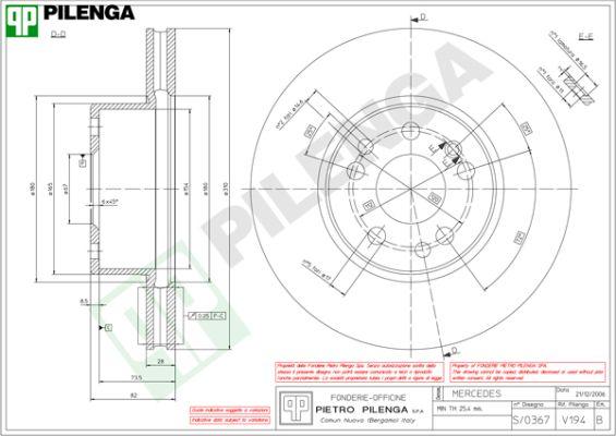 Pilenga V194 - Disque de frein cwaw.fr