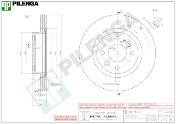 Pilenga V145 - Disque de frein cwaw.fr