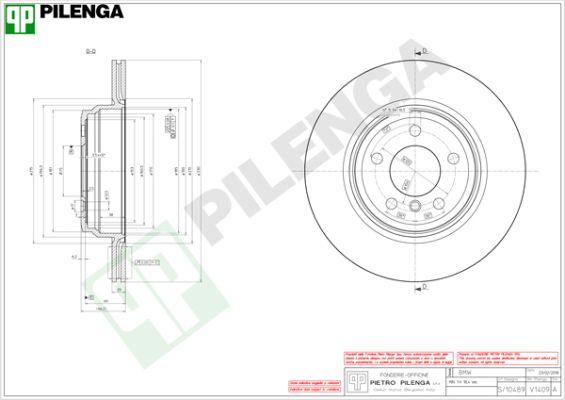 Pilenga V1409 - Disque de frein cwaw.fr