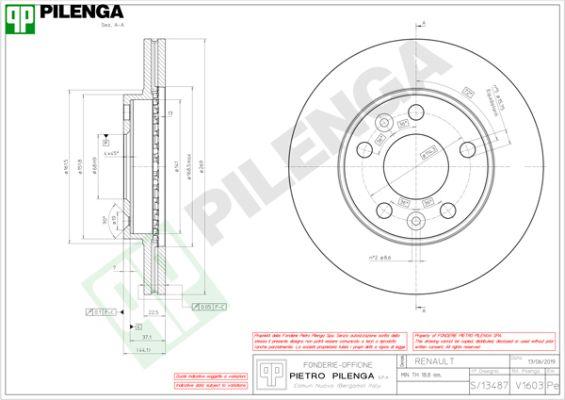 Pilenga V1603 - Disque de frein cwaw.fr