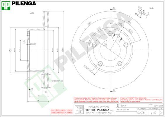 Pilenga V110 - Disque de frein cwaw.fr