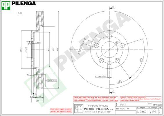 Pilenga V179 - Disque de frein cwaw.fr