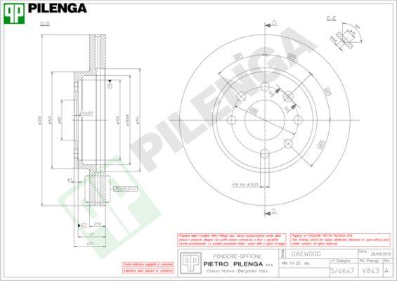 Pilenga V843 - Disque de frein cwaw.fr