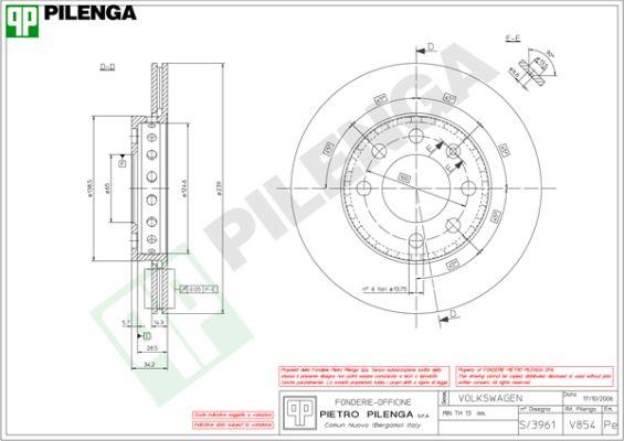 Pilenga V854 - Disque de frein cwaw.fr