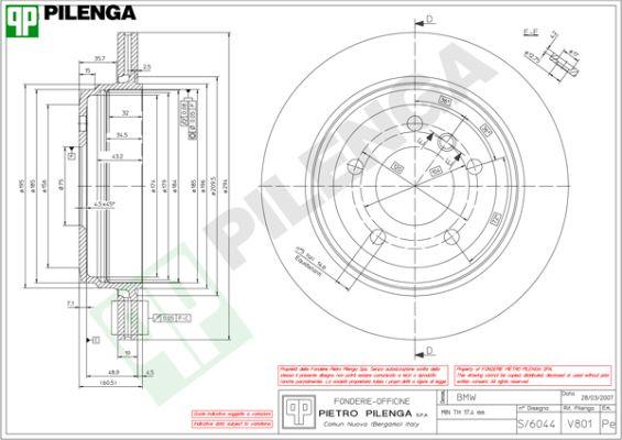 Pilenga V801 - Disque de frein cwaw.fr