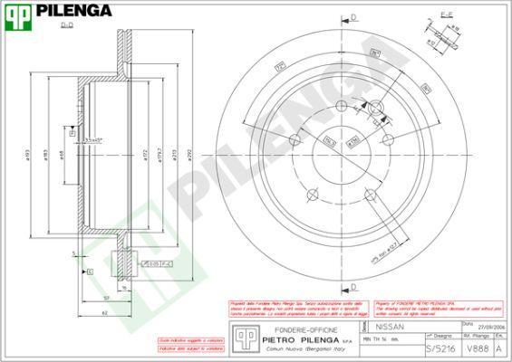 Pilenga V888 - Disque de frein cwaw.fr