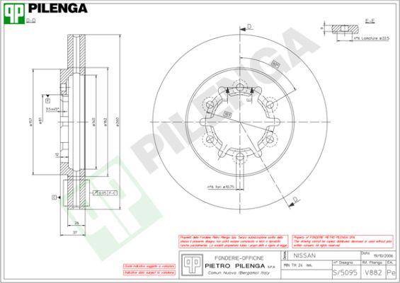 Pilenga V882 - Disque de frein cwaw.fr