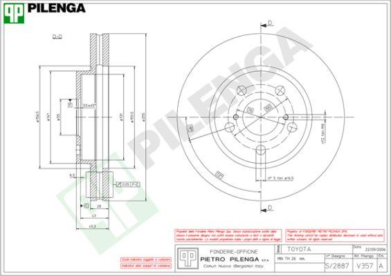 Pilenga V357 - Disque de frein cwaw.fr