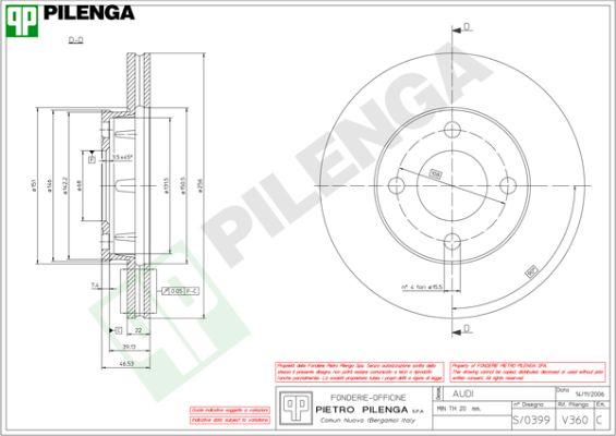 Pilenga V360 - Disque de frein cwaw.fr