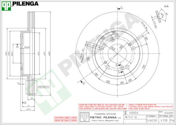 Pilenga V318 - Disque de frein cwaw.fr