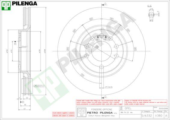 Pilenga V380 - Disque de frein cwaw.fr