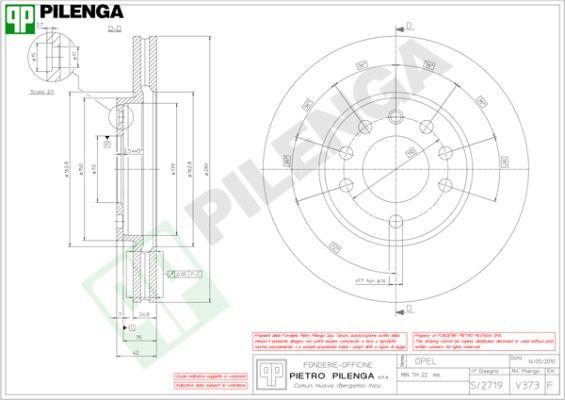 Pilenga V373 - Disque de frein cwaw.fr