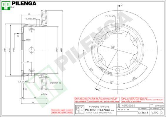 Pilenga V292 - Disque de frein cwaw.fr