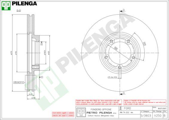 Pilenga V250 - Disque de frein cwaw.fr