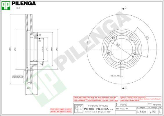 Pilenga V251 - Disque de frein cwaw.fr