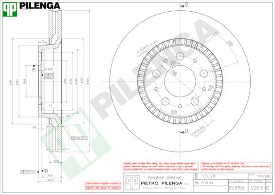 Pilenga V263 - Disque de frein cwaw.fr