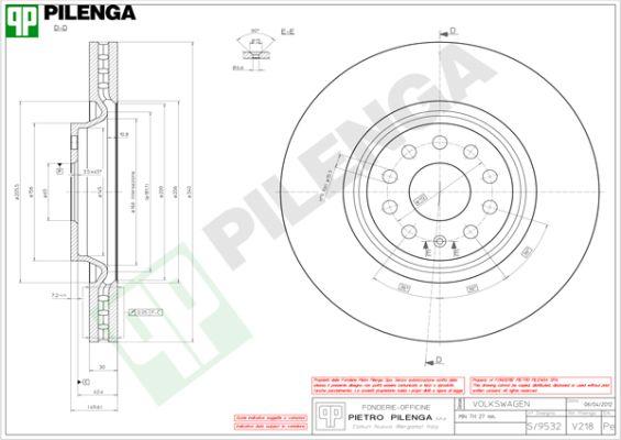 Pilenga V218 - Disque de frein cwaw.fr