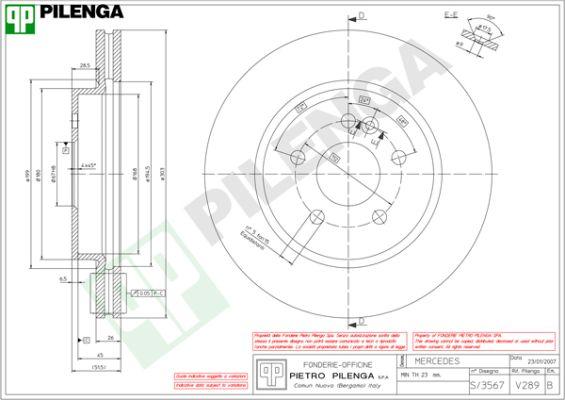 Pilenga V289 - Disque de frein cwaw.fr